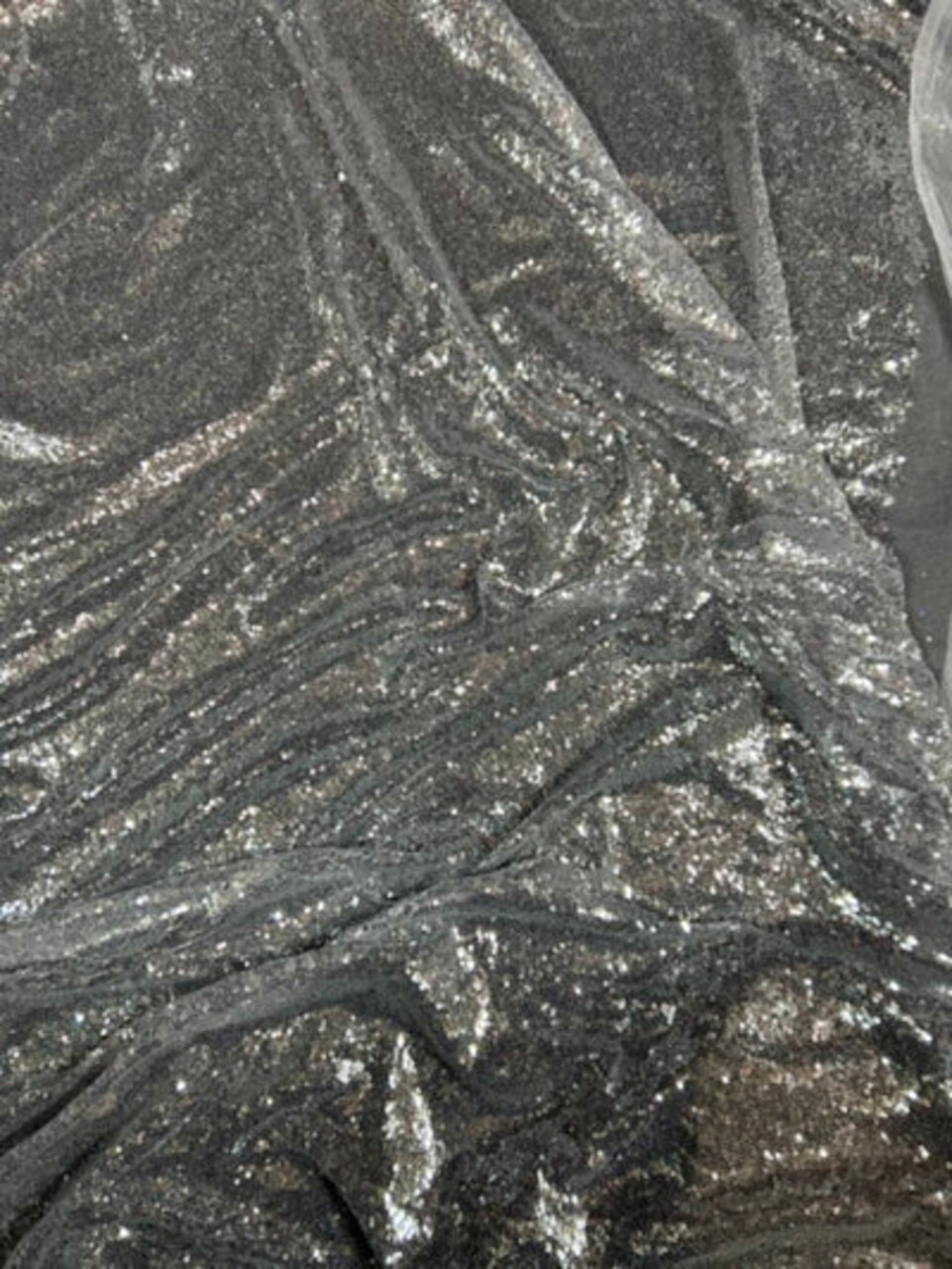 1 Yard Glitz Sequin Fabric Sparkling Mesh Polyester for Costumes Events and Decorations Width 50–54 inches